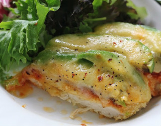 Avocado Chicken Parmesan with Green 