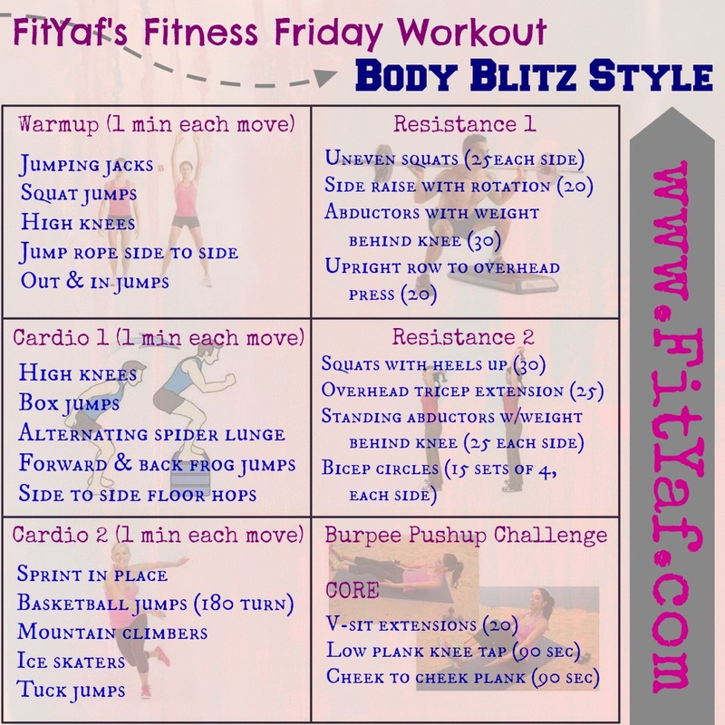 A Fitness Friday Survey - FitYaf's Body Blitz style workout