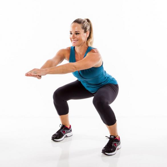 FitYaf's Fitness Friday Low Impact HIIT Workout - squat