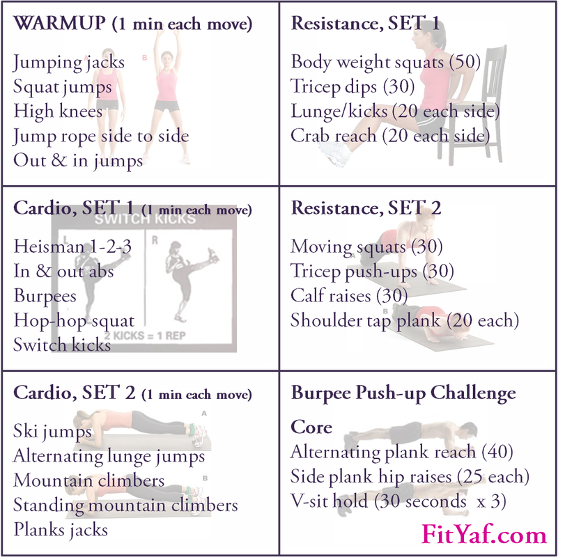 FitYaf's Fitness Friday - No Equipment Necessary workout
